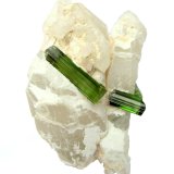 Elbaite on quartz
Specimen height 5 cm
(Autor: Tobi)