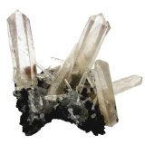 Quartz, Hematite
Specimen size 10 cm, largest quartz crystal 7 cm
(Autor: Tobi)