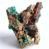 Dioptase, Mimetite (?) or Wulfenite (?)
Specimen height 2,5 cm
(Autor: Tobi)