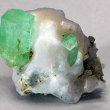 Beryl (variety emerald), Dolomite, Calcite
W 3.4cm x H 2.5cm x D 2.1cm
(Autor: Bergur_E_Sigurdarson)