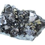 Galena, Pyrite, Sphalerite, Quartz
Specimen size 19 x 12 cm, largest galena crystals 2 cm
(Autor: Tobi)