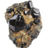 Almandine-Spessartine Series
Specimen size 16 x 12 cm, largest crystal 6 cm
(Autor: Tobi)