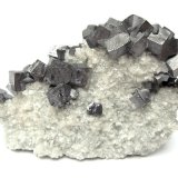 Galena, dolomite
Specimen size 8,5 cm, largest galena 1 cm
(Autor: Tobi)