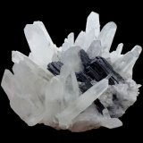 Quartz, Hübnerite
Specimen size 15 cm, largest quartz 8 cm, hübnerite aggregrate 8 cm
(Autor: Tobi)