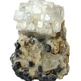 Fluorite, Galena
Specimen height 6 cm, main fluorite crystal 3,5 cm
(Autor: Tobi)