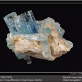 Beryl (variety aquamarine) with Albite
fov  5 cm
(Autor: ploum)
