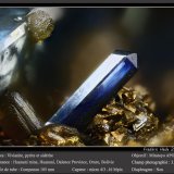 Vivianite with Siderite and Pyrite
fov 3.2 mm
(Autor: ploum)