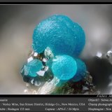 Rosasite and Hemimorphite
fov 1.8 mm
(Autor: ploum)