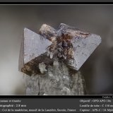 Anatase and Titanite
fov 2.8 mm
(Autor: ploum)