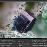 Clinoclase on Chrysocolla
fov 0.55 mm
(Autor: ploum)