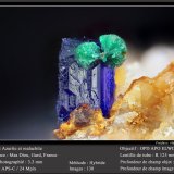 Malachite on Azurite
fov 3.2 mm
(Autor: ploum)
