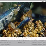 Vivianite, Siderite, Pyrite
fov 5.5 mm
(Autor: ploum)