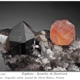Fluorite on Quartz (variety smoky)
fov 100 mm
(Autor: ploum)