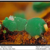 Malachite and mimetite
fov 3 mm
(Autor: ploum)