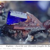 Azurite on Cerusite
fov 4.6 mm
(Autor: ploum)