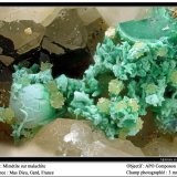 Mimetite on Malachite
fov 3 mm
(Autor: ploum)