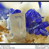 Cerussite and azurite
fov 3 mm
(Autor: ploum)