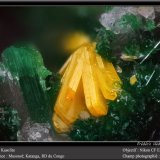 Kasolite with Torbernite
fov 0.9 mm
(Autor: ploum)