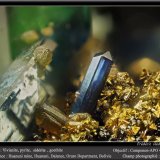 Vivianite, Pyrite, Siderite and Goethite
fov 3.5 mm
(Autor: ploum)