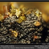 Pyrite, Goethite and Siderite
fov 1.8 mm
(Autor: ploum)