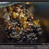 Siderite, Pyrite and Goethite
fov 1.8 mm
(Autor: ploum)