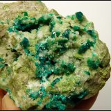 Dioptase and calcite
91 x 63 x 36 mm
(Autor: Pierre Joubert)