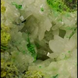 Cerussite, adamite and duftite
80 x 57 x 50 mm
(Autor: Pierre Joubert)