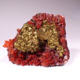 Calcite, Chalcopyrite, Hematite
90 mm x 75 mm x 38 mm
(Autor: Don Lum)