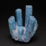 Elbaite (variety cuprian elbaite), Quartz
4.9 x 6.4 cm
(Autor: am mizunaka)