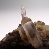 Quartz (variety reverse scepter), Calcite
62 mm x 49 mm x 27 mm
(Autor: Don Lum)
