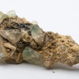 Fluorite, Aragonite
16 x 8 x 5 cm
(Autor: Bergur_E_Sigurdarson)