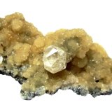 Calcite on stilbite
Central crystal 12 mm, specimen size 8 cm
(Autor: Tobi)