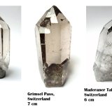 Smoky quartz
Smallest one 5, largest one 7 cm
(Autor: Tobi)