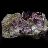 Fluorite, Sphalerite
1.5 cm x 1.5 cm x 1 cm
(Autor: Antonio Nazario)