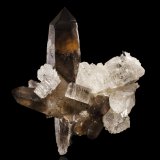 Zektzerite with Quartz
Mount Malosa, Zomba District, Malawi
4.5 x 4 x 4.5 cm / main crystal: 1.1 cm
(Autor: mim Museum)