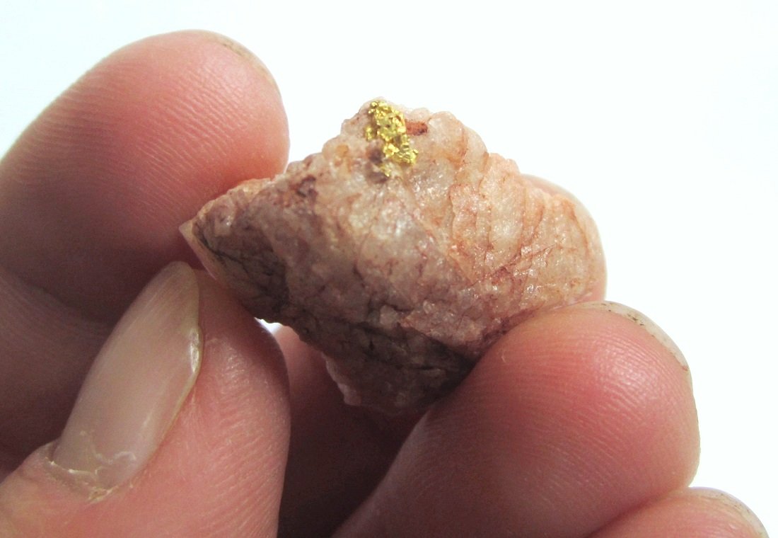Gold, quartz
Specimen size 3 cm, the gold measures 5 mm
(Autor: Tobi)
