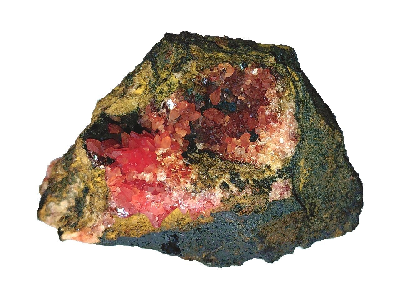 Rhodochrosite
Specimen size 6 cm, largest crystals 4 mm
(Autor: Tobi)