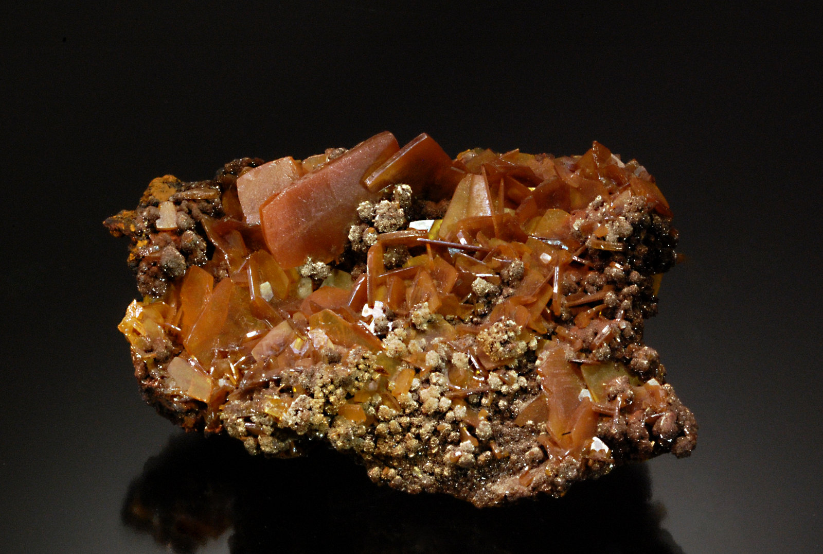 Wulfenite
4.8 x 6.7 cm
(Autor: Michael Shaw)