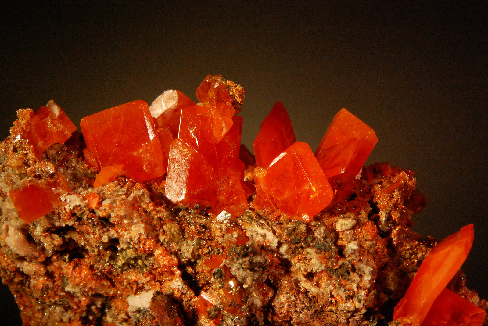 Wulfenite
8.0 x 4.5 cm, FOV ~4.5 cm
(Autor: Michael Shaw)