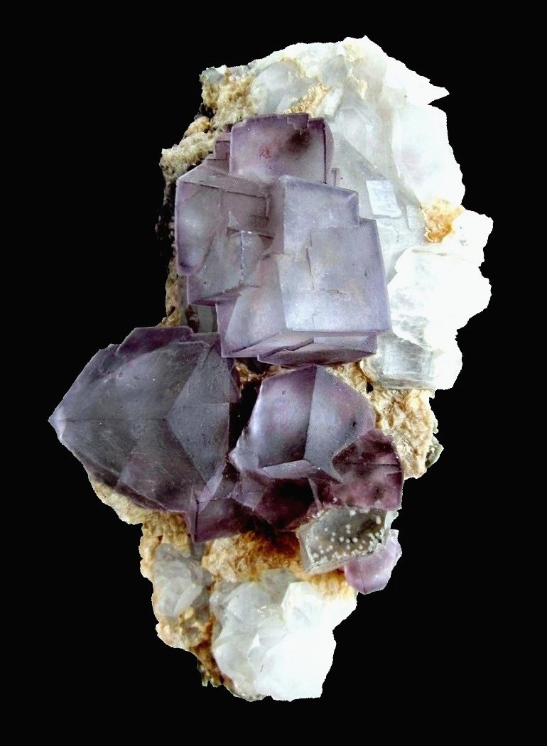 Fluorite, Quartz
Specimen size 12 cm, largest fluorite crystal 2,5 cm
(Autor: Tobi)