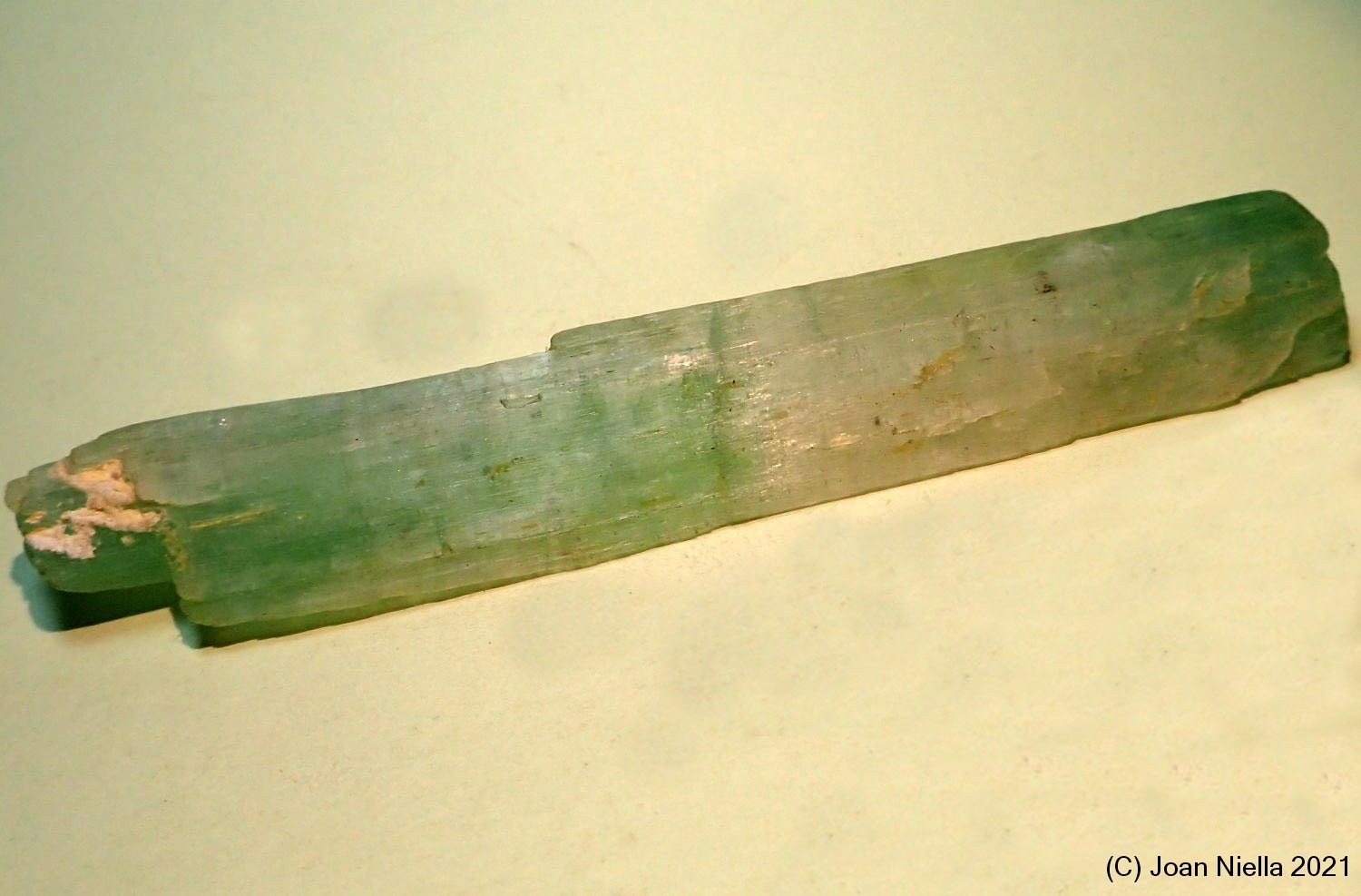 Espodumena (variedad hiddenita)
90x15 mm
(Autor: Joan Niella)