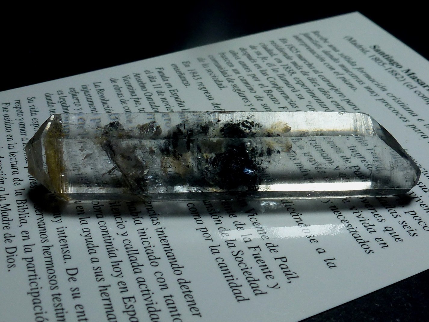Cuarzo (variedad cristal de roca)
6,5 cm. de longitud
(Autor: javier ruiz martin)