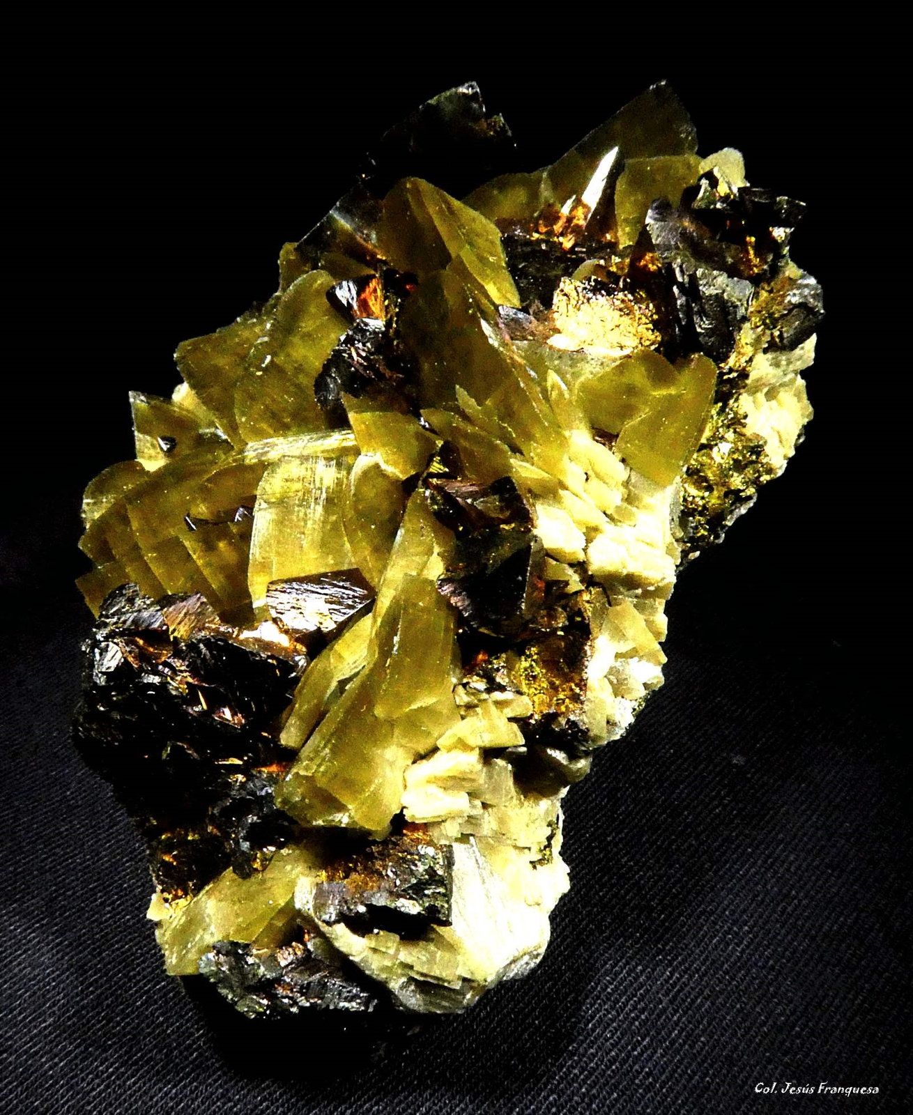 Siderita y Calcopirita.
60x44 mm.
(Autor: Jesus Franquesa Baucells)