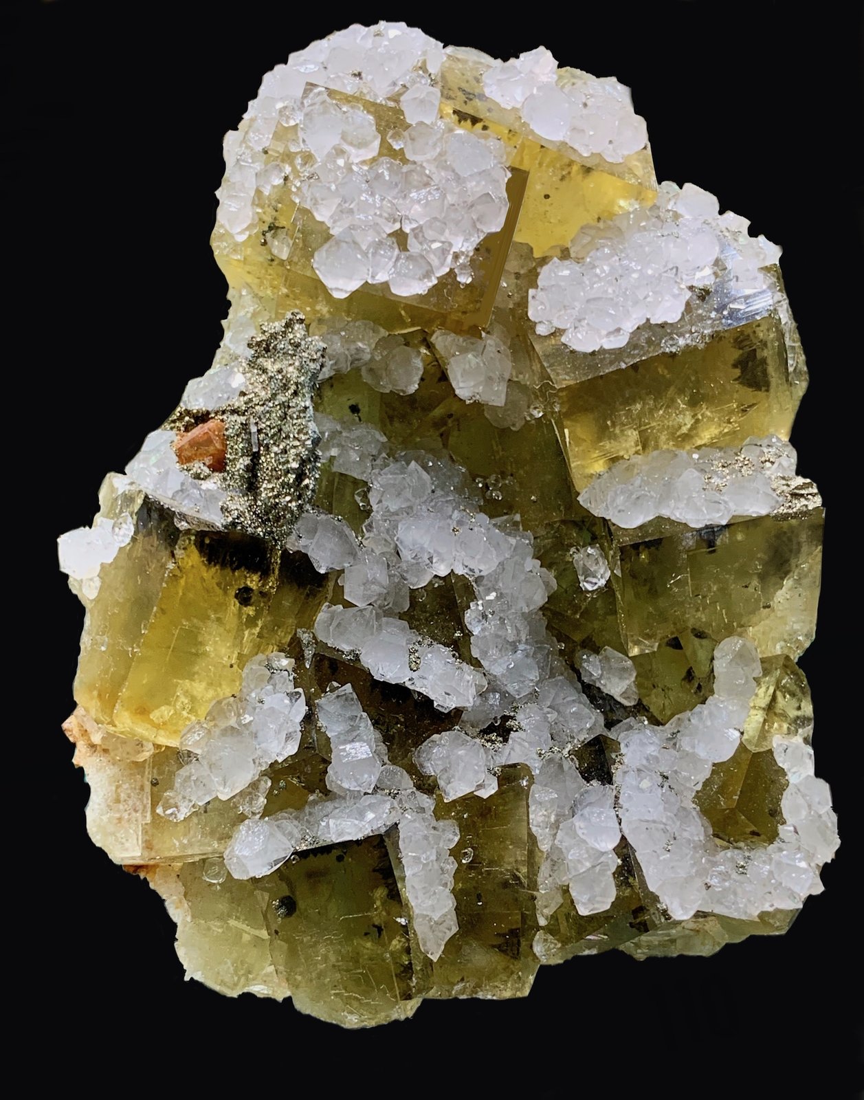 Fluorita, Cuarzo, Calcopirita
8,8 x 5,9 cm.
(Autor: Xavier bordas)