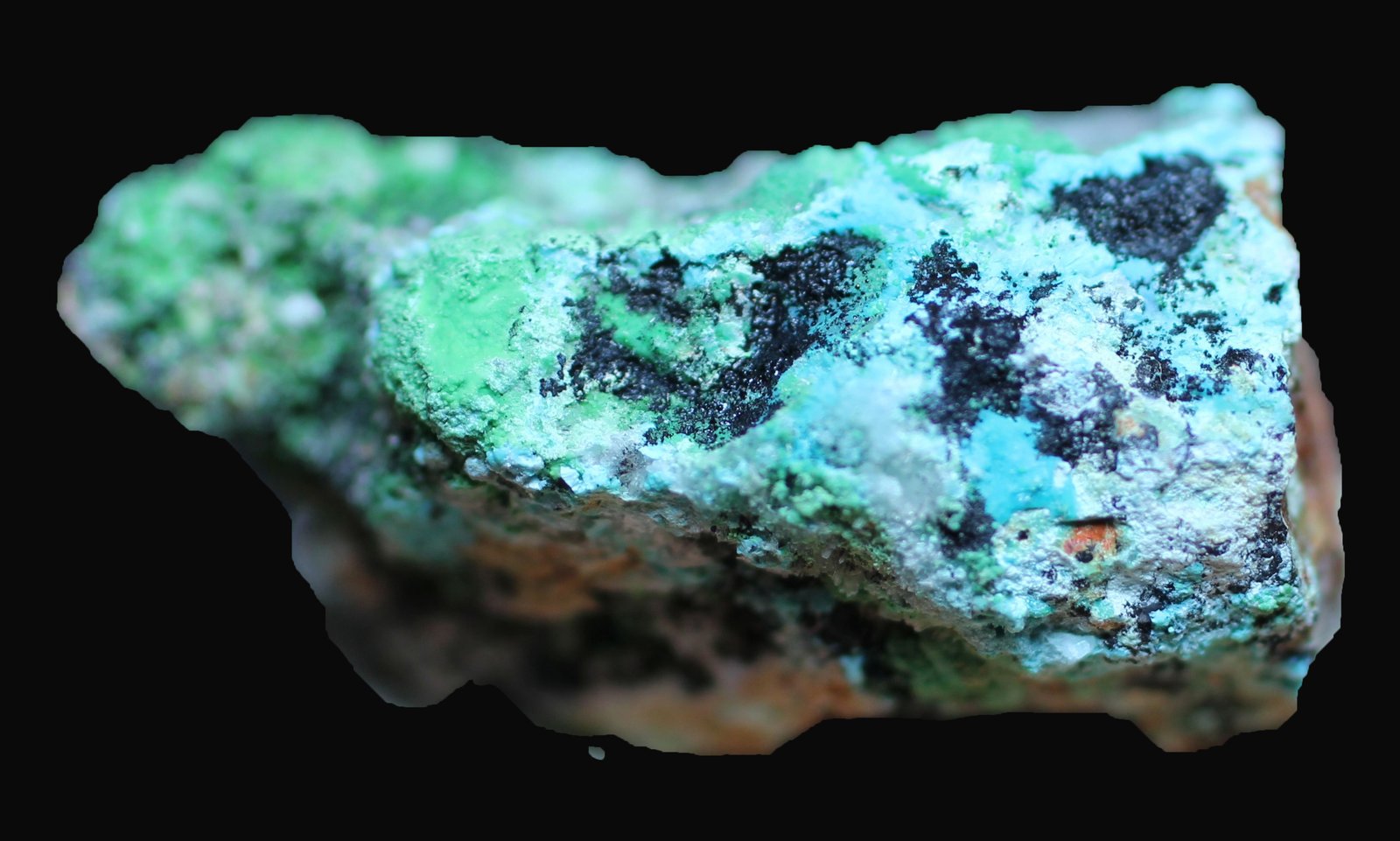 HEMIMORFITA, CONICALCITA, CRISOCOLA
30 x 20 x 15 mm
(Autor: José Luis Zamora)