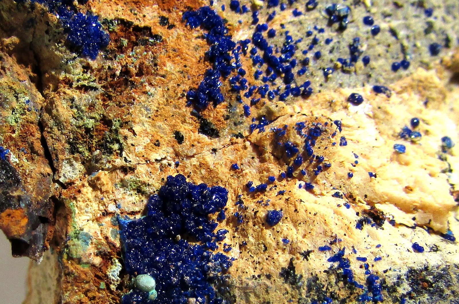 Azurita.
2 x 1'5 cm. encuadre de la foto.
(Autor: Jordi Franco)