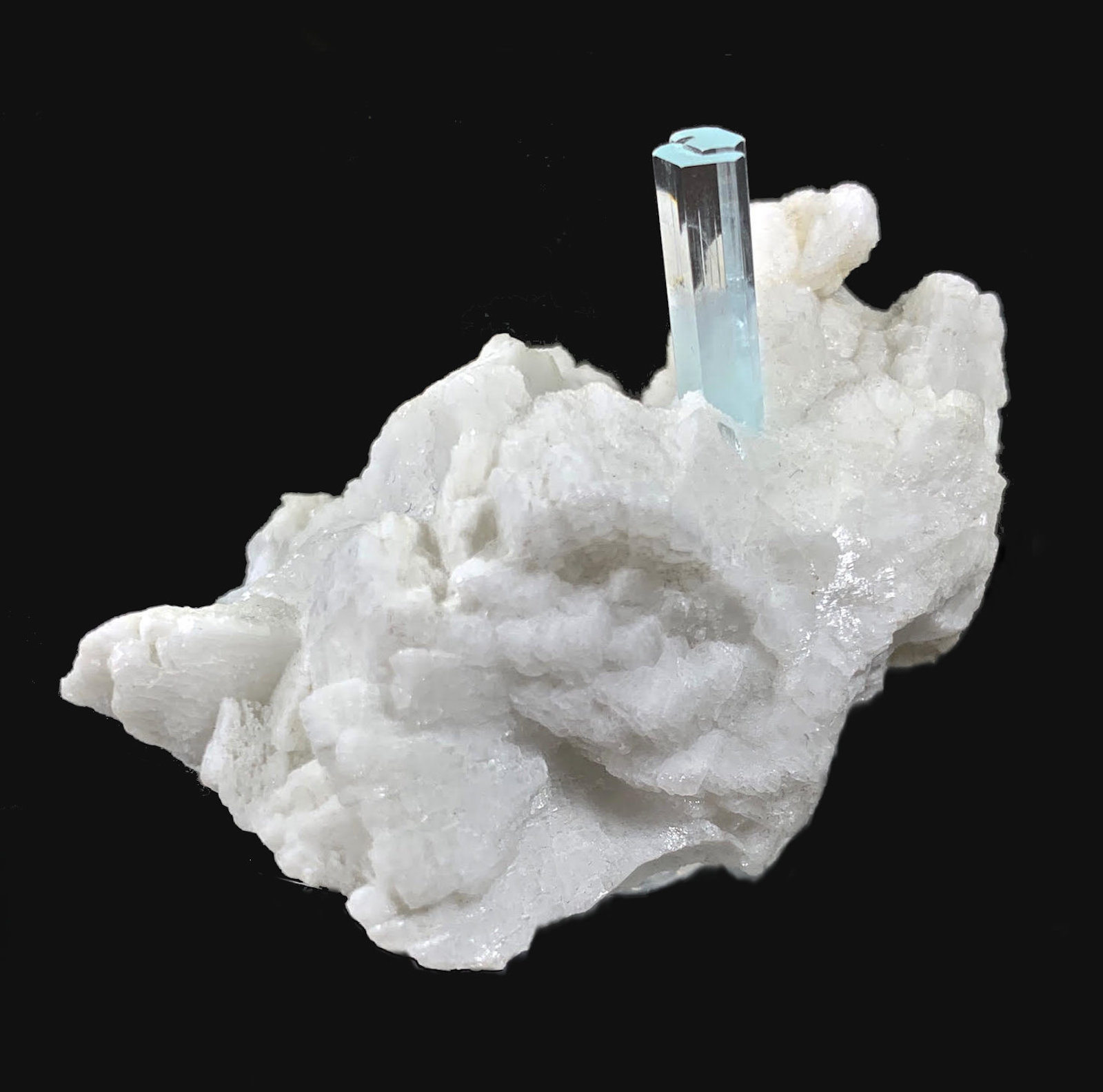 Berilo (variedad aguamarina), Albita
6,9 x 4,9 cm.
(Autor: Xavier bordas)