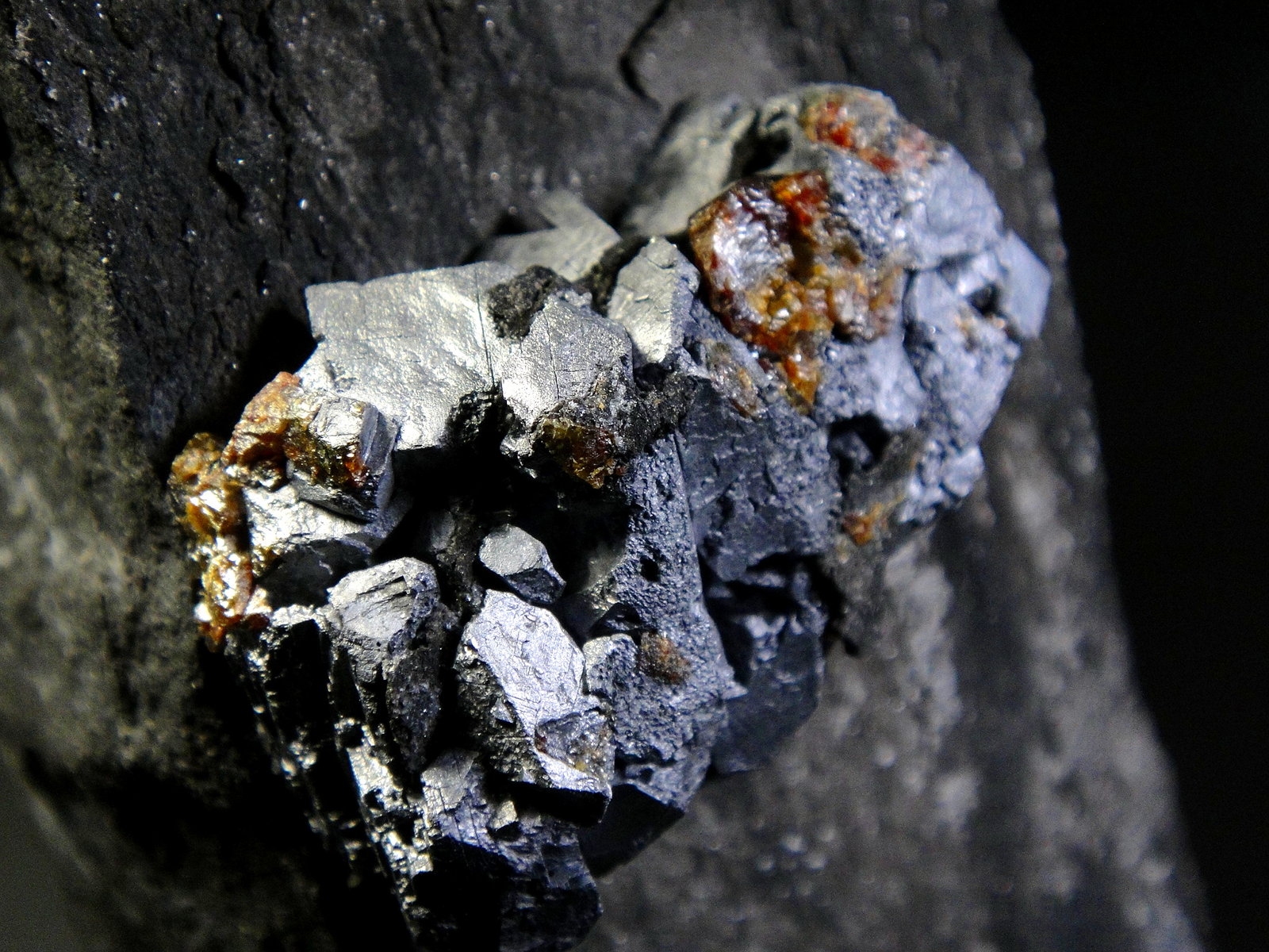 Galena, Esfalerita
Campo de visión 5 cm.
(Autor: Antonio P. López)