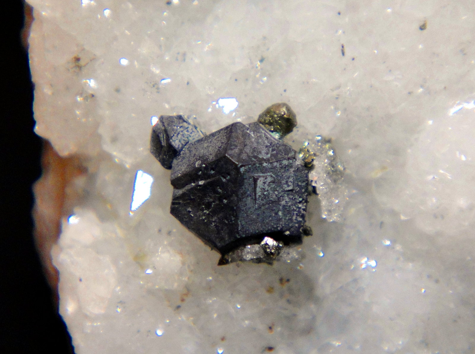 Galena, Cuarzo, pirita
Cristal de 2 cm.
(Autor: Antonio P. López)