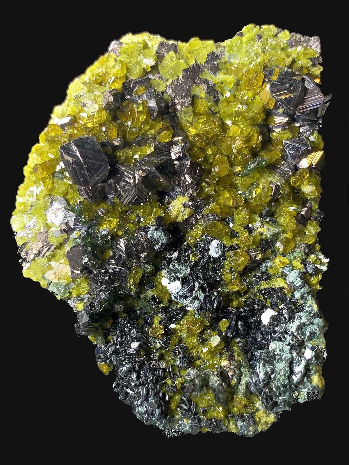 Magnetita, Andradita, Diópsido
7,1 x 5,1 cm.
(Autor: Xavier bordas)